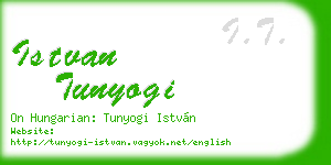 istvan tunyogi business card